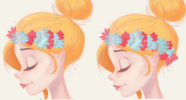 翻译教程，绘画戴花少女插画教程