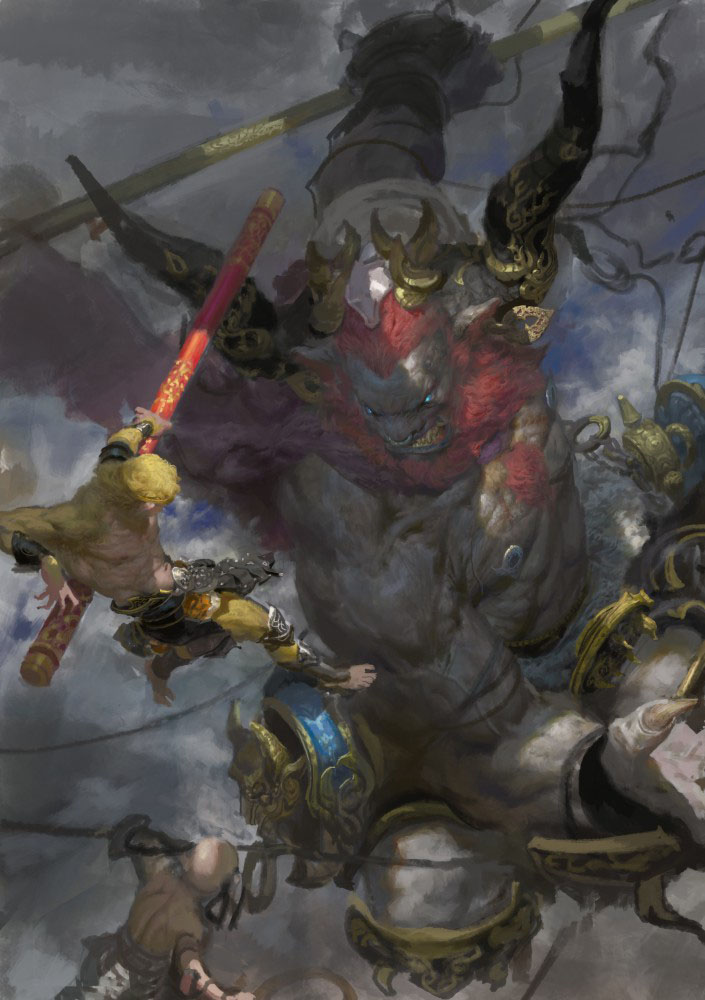 插画教程，手绘牛魔王插画教程