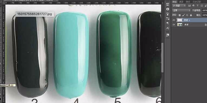 产品修图，用PS给多重色彩指甲油进行精修