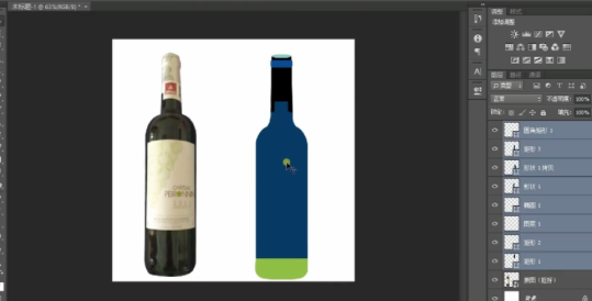 产品修图，给白葡萄酒进行精修